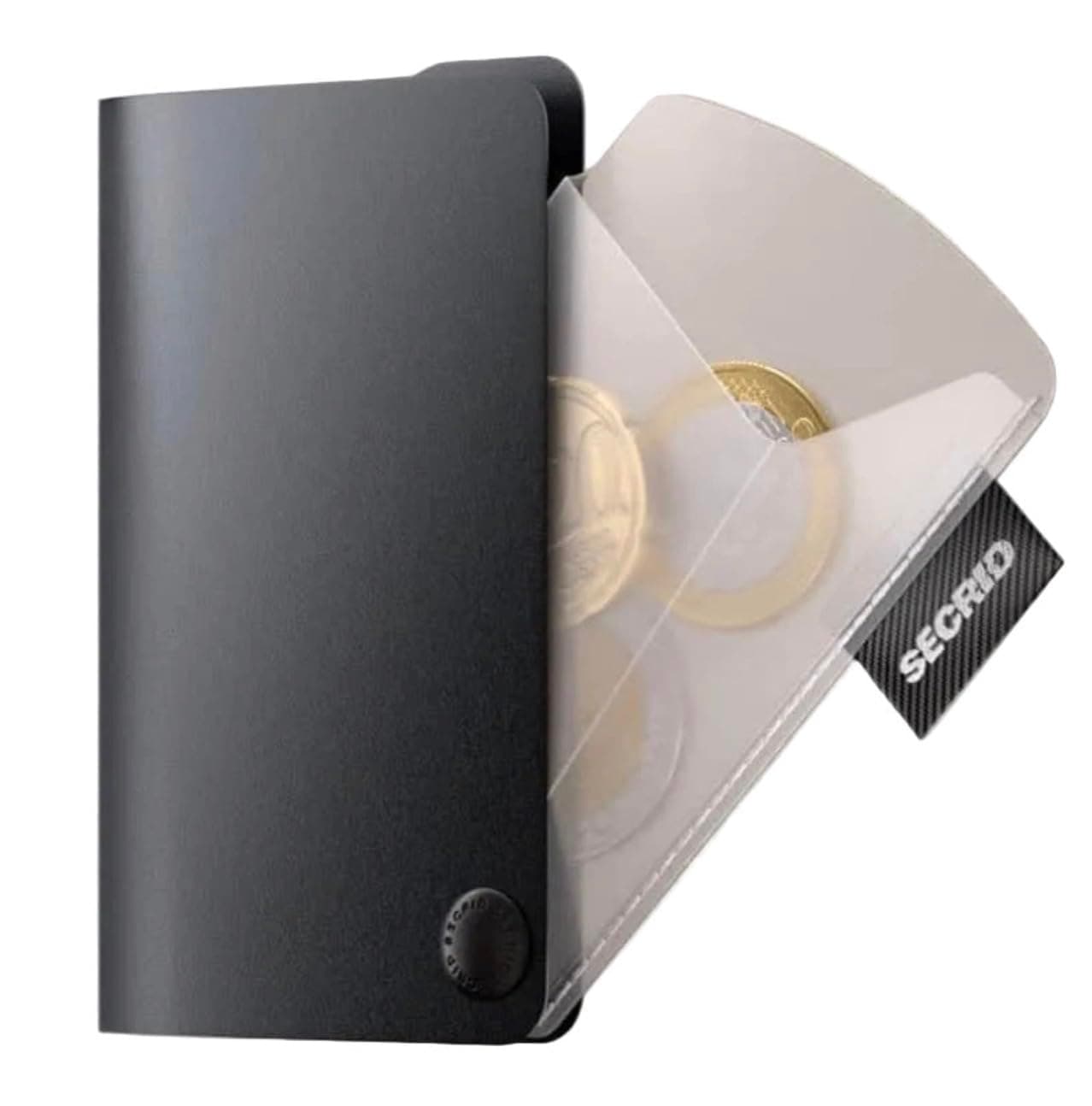 Secrid Coinpocket Polypropylene Coin Compartment Insert, Transparent, Compatible with Slimwallet, Miniwallet, Twinwallet & Bandwallet, ACO-Transparent