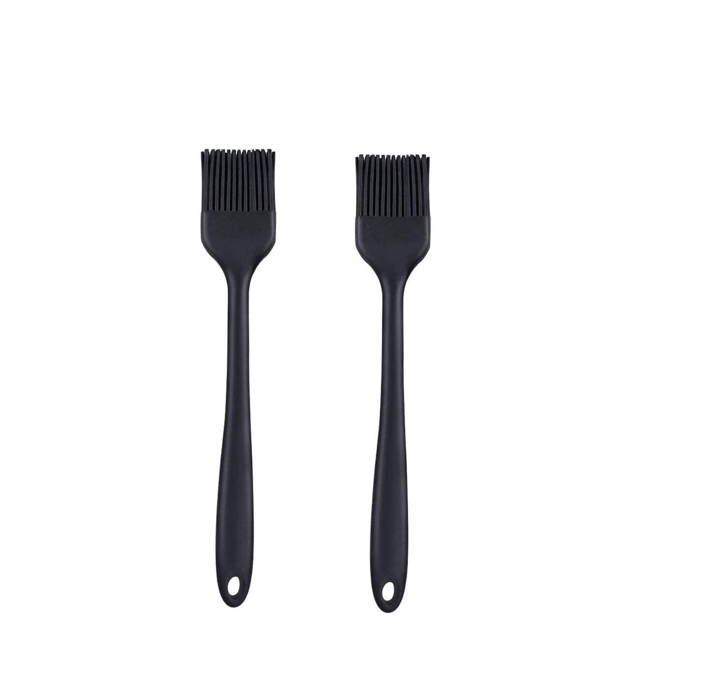 P-Plus International Silicone Non-Stick Heat Resistant Kitchen Utensil| Silicone Basting Brush 21cm |Pack of 2 Black
