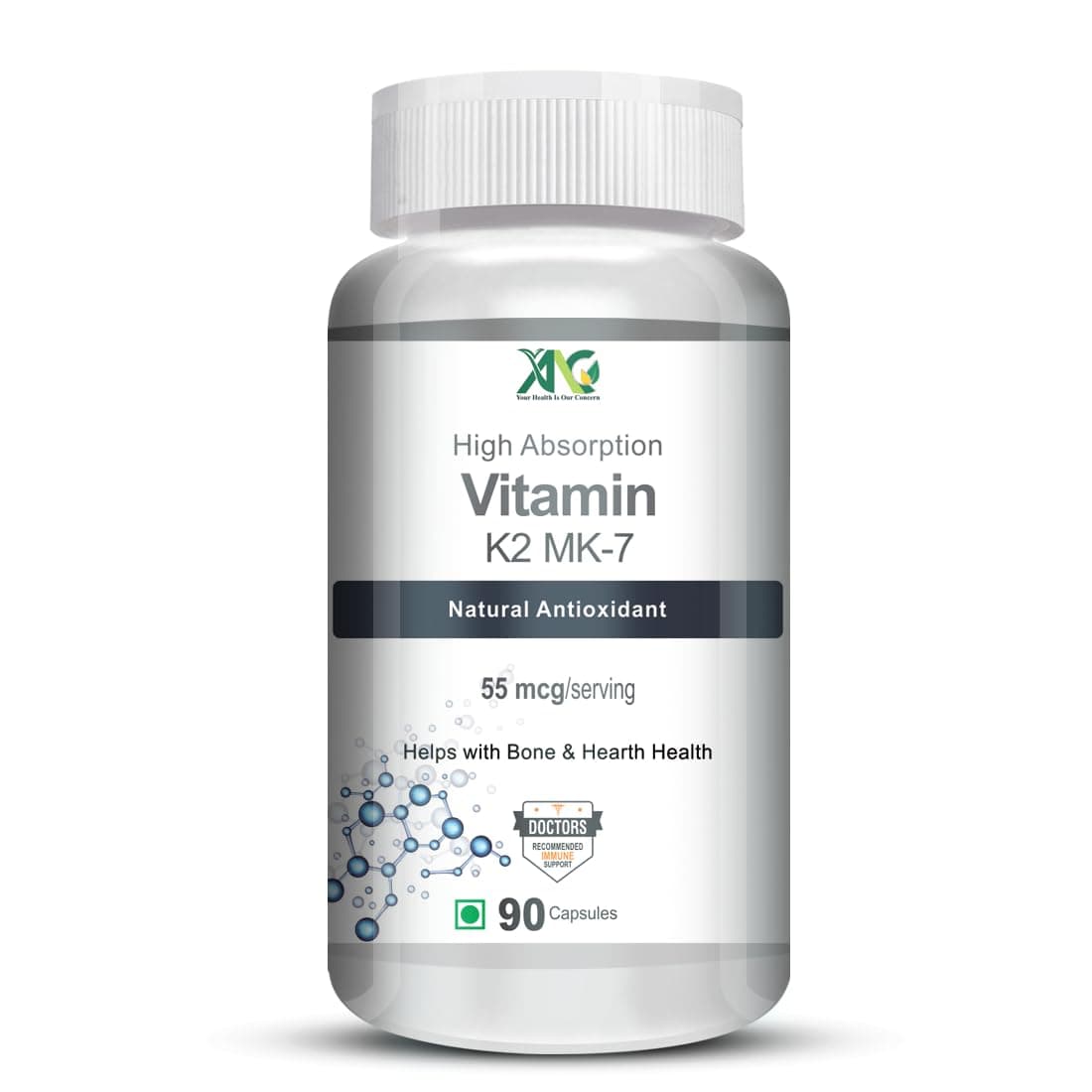 ANC Vitamin K2 MK-7- Support Bone & Heart Health - 55mcg – (90 Capsules)