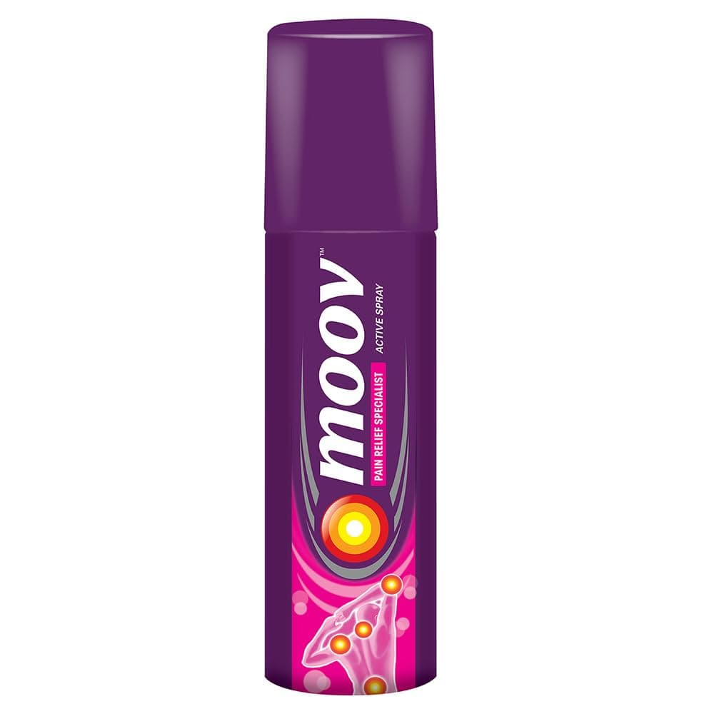 Moov Fast Pain Relief Spray - 80g | Suitable for Back Pain, Muscle Pain, Joint Pain, Knee Pain | 100% Ayurvedic Formula | Suitable for Sports & Gym related injuries