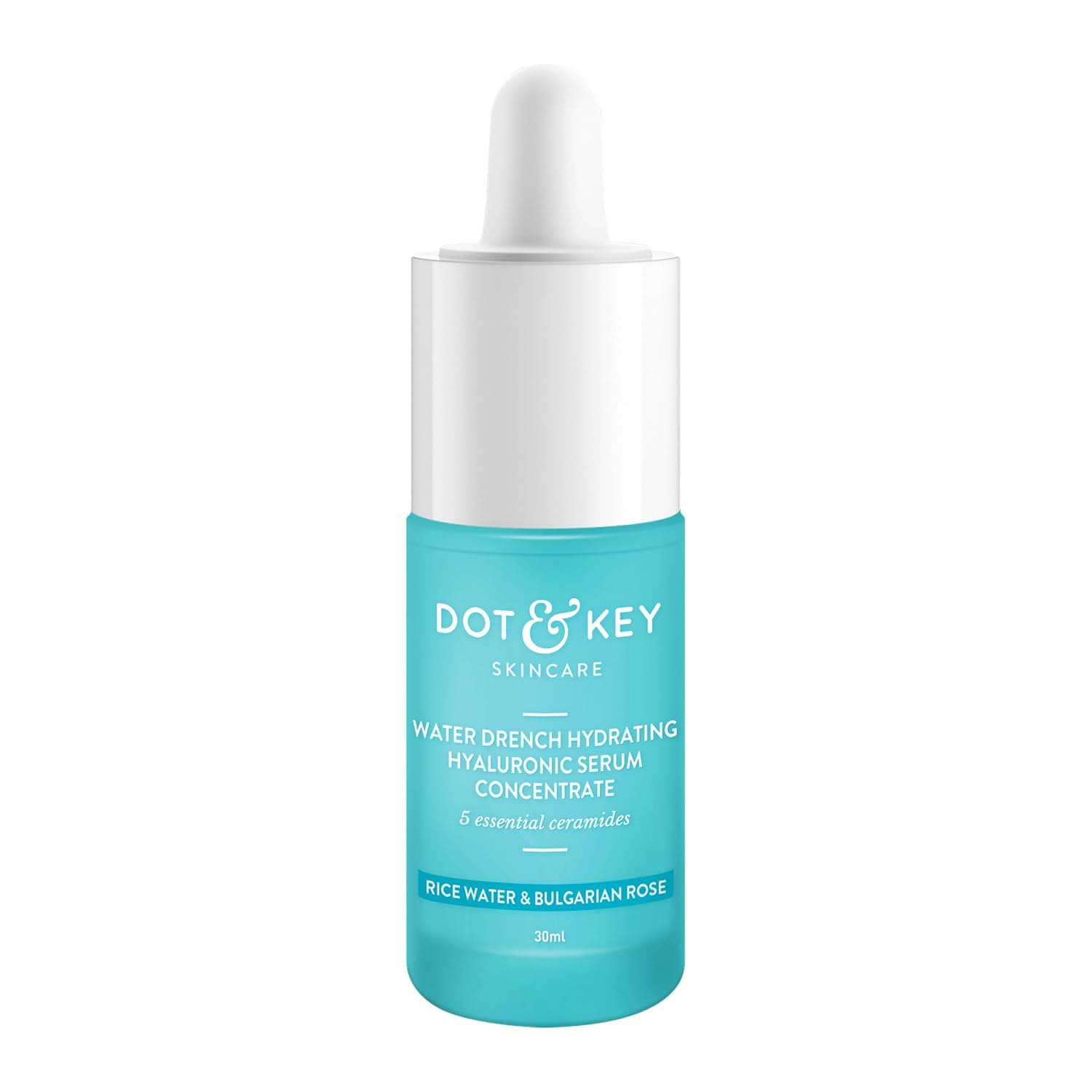 Dot & Key Hydrating Hyaluronic Acid Serum With Vitamin C + E | For Plump, Glowing Skin | Face Serum for Dry Skin, Oily & Normal Skin | With Ceramide & Rice Water | 30ml