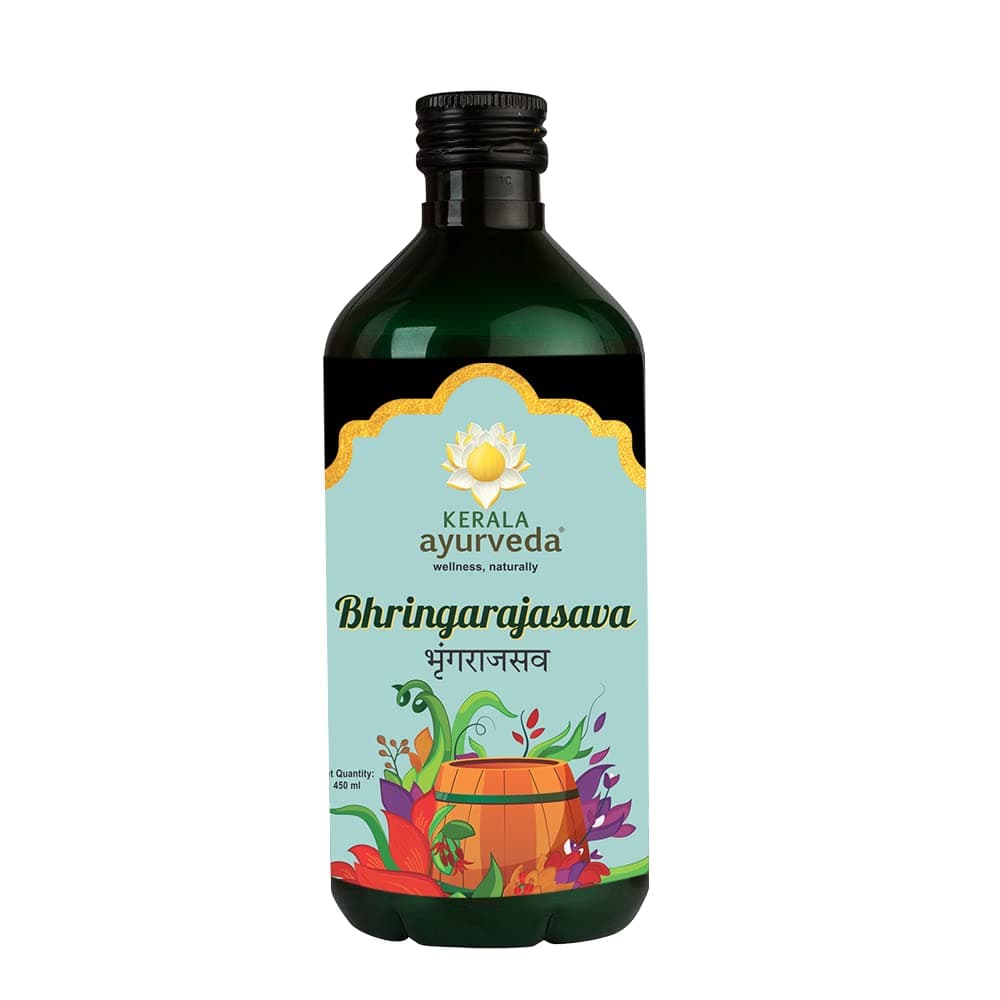 KERALA ayurveda Bhringarajasava Ayurvedic Hair Tonic for Hair Fall 450 ml