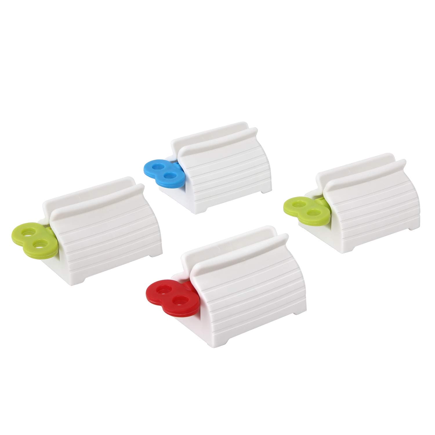 Zeesean Toothpaste Squeezer Toothpaste Seat Holder Stand Rotate Toothpaste Dispenser for Bathroom（4pcs）