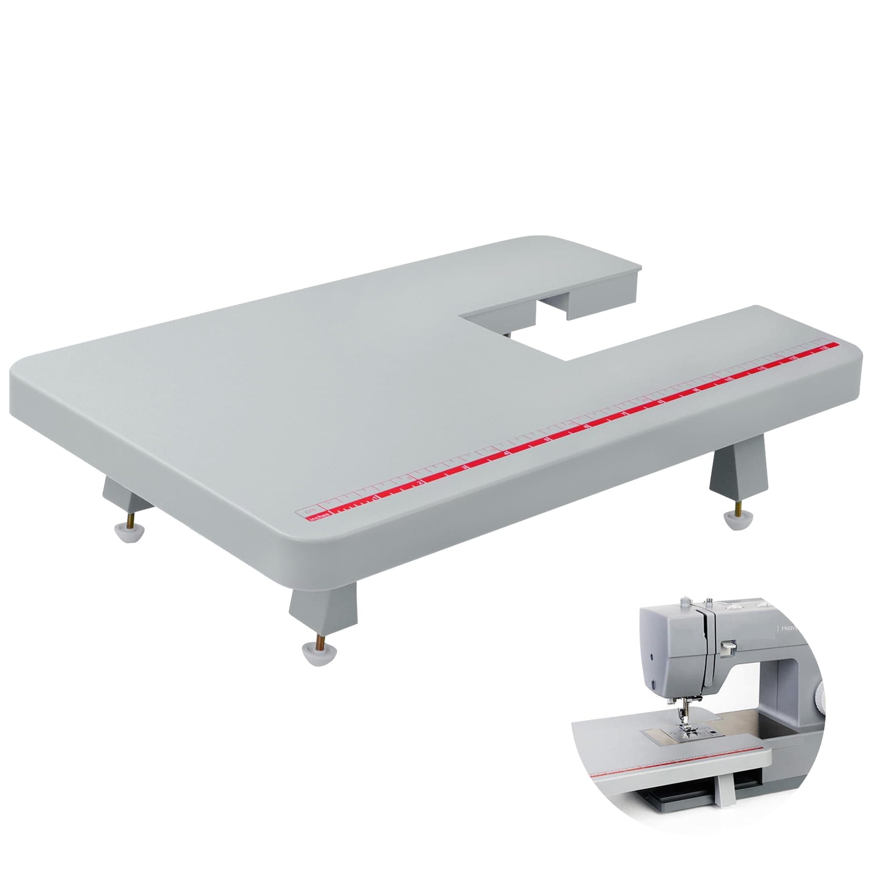 Ebusin Sewing Machines Extension Table for Heavy Duty Sewing Machines 4411, 4423, 4432, 4452, 5511, 5523, 5532, 6335, Expand Workspace with Stable Foldable Leg