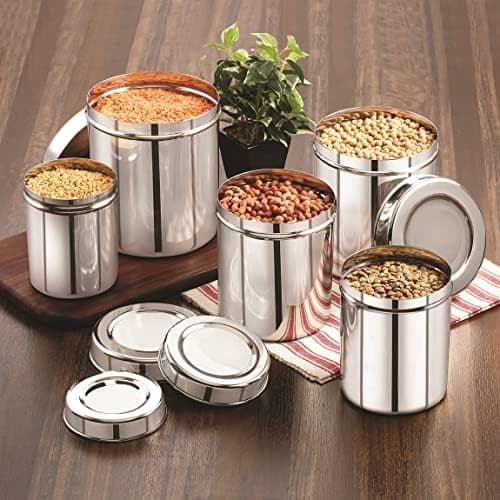 Neelam Stainless Steel 22 Gauge Deep Dabba - 2600 ml, 1 Piece, Silver – Durable and Elegant Food Storage Container, Ideal for Storing Grains, Snacks, Leftovers, Perfect for Daily Use, Easy to Clean.