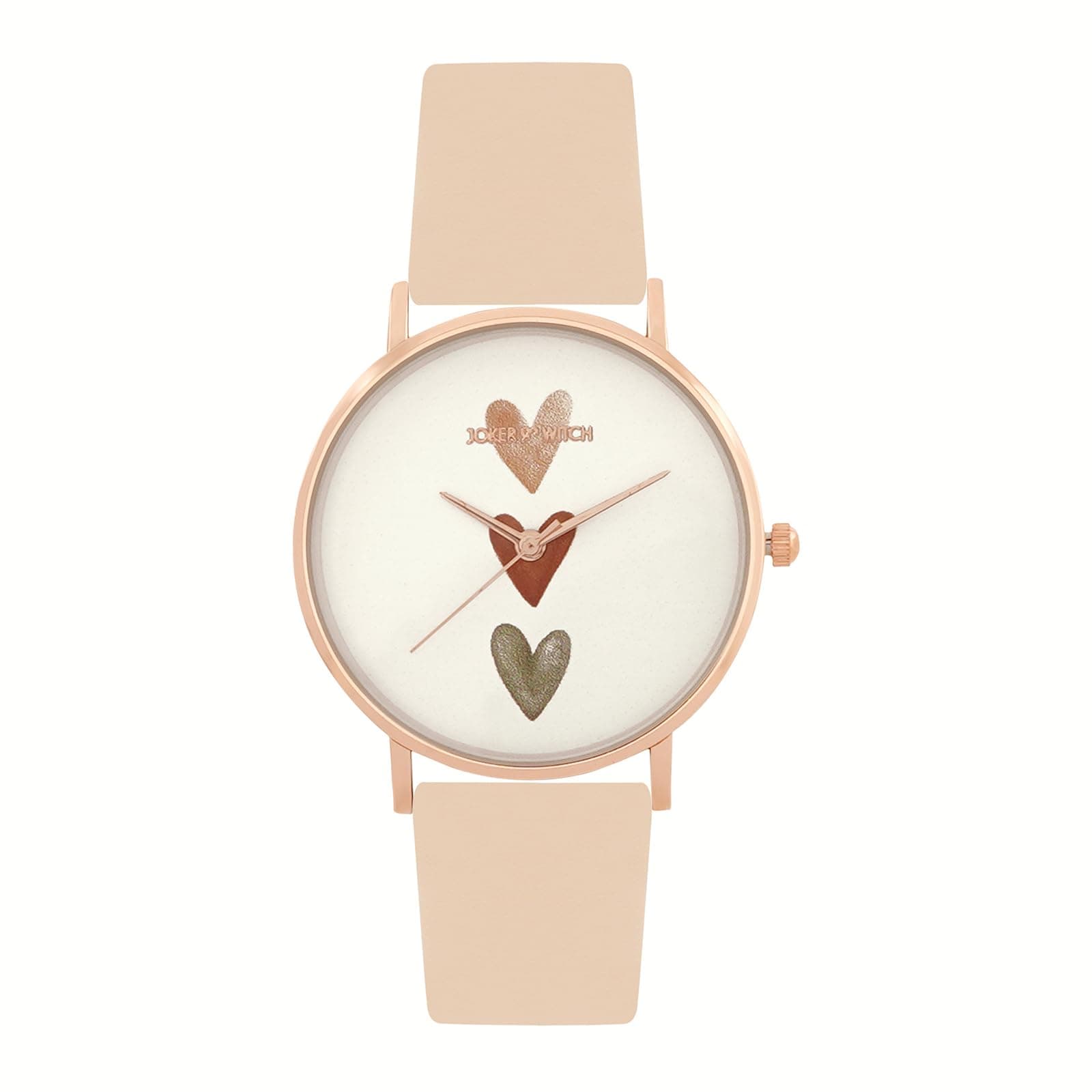 Joker & Witch Ethereal 36mm Beige Dial 18mm Beige Faux Leather Watch for Women