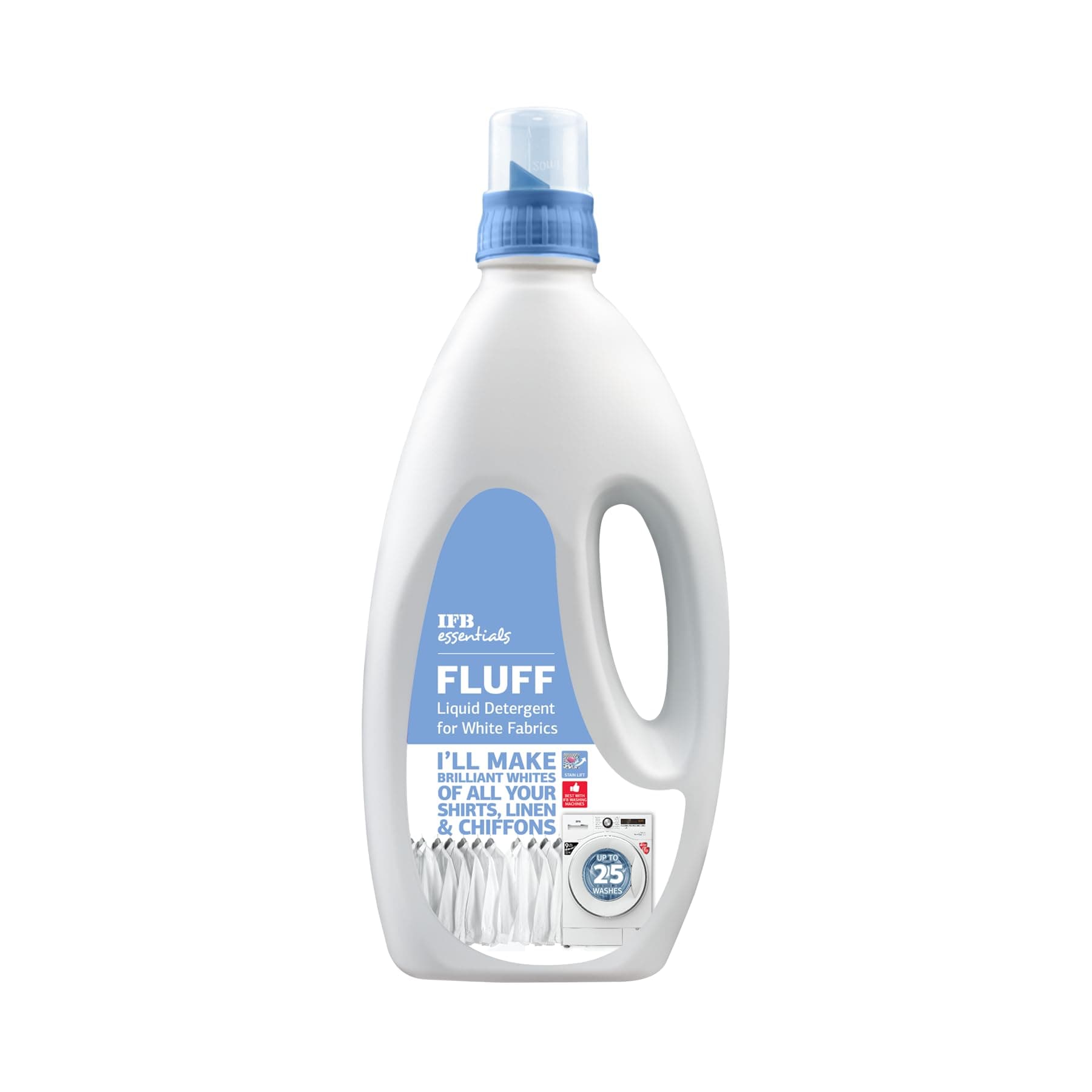 IFB essentials FLUFF Liquid Detergent for White Fabrics