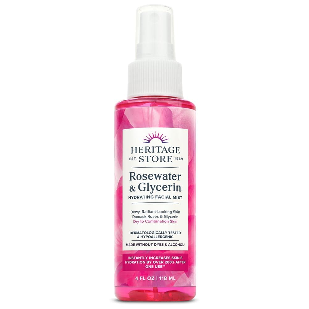 Heritage Products Rosewater & Glycerin, 4 Ounce