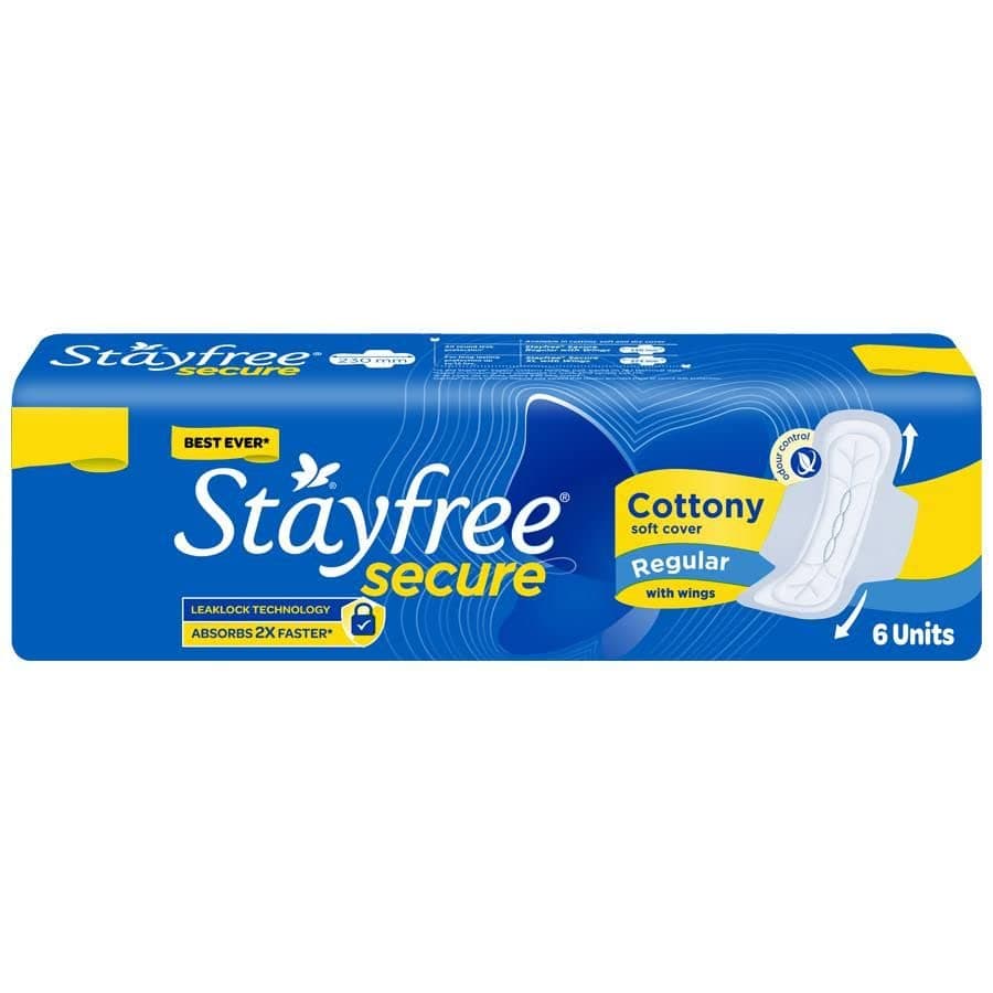 Stayfree Secure Cottony Wings, 6pcs (Pack of 6)