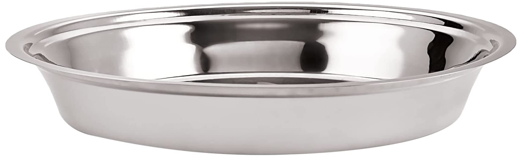 Neelam Stainless Steel 16, 22 Gauge Parat, 33 cm, Silver – Durable & Elegant Round Parat with Flower Printed, Ideal for Mixing, Kneading, Serving, Perfect for Daily Use & Special Occasions.