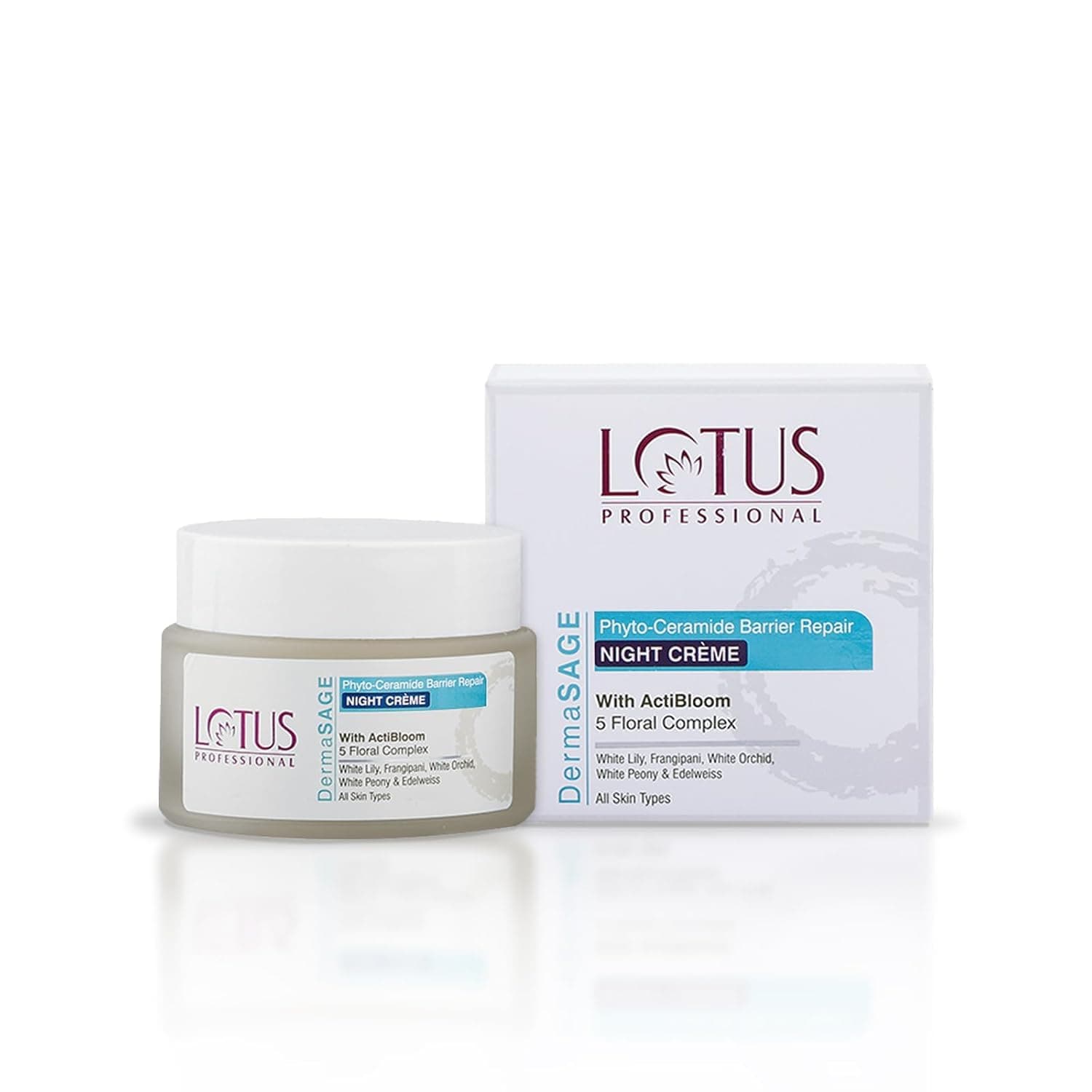 Lotus Professional DermaSAGE Phyto Ceramide Barrier Protect Night Crème | Fights Aging | Revives Cell | All Skin Types | 50g