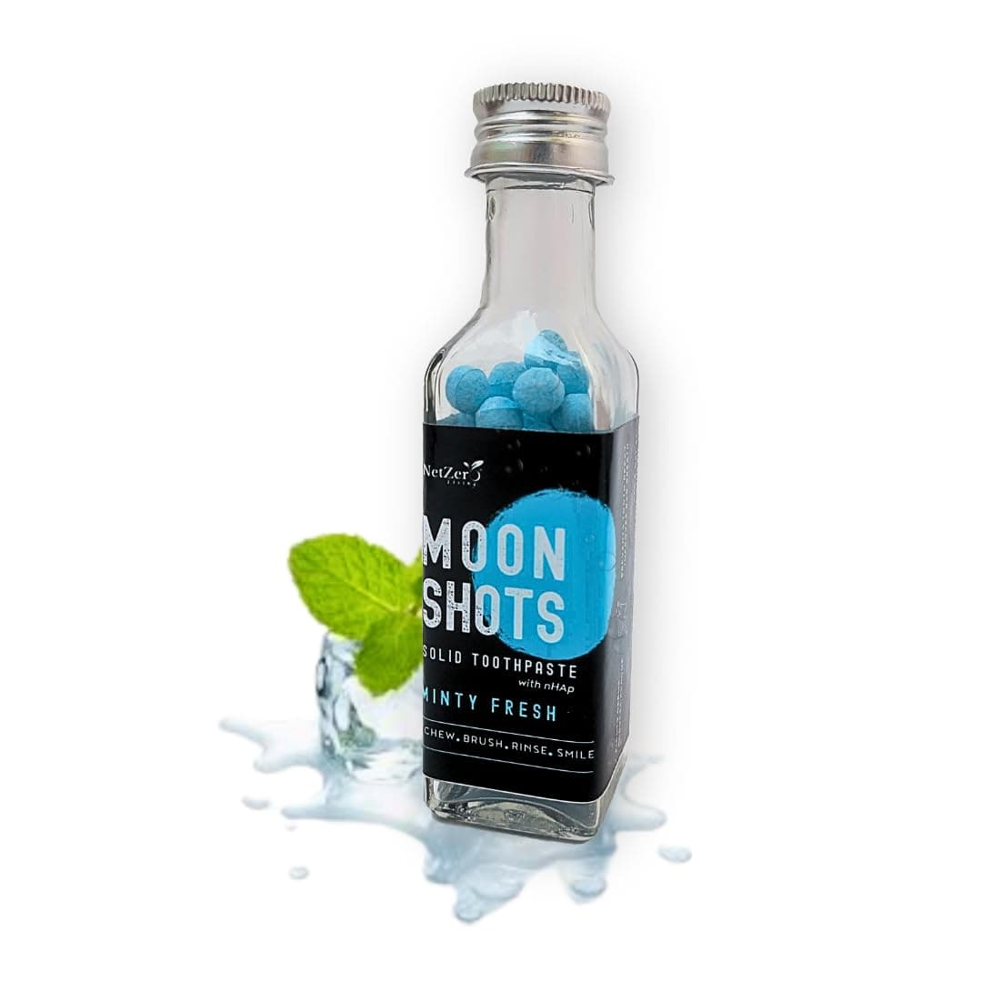 MoonShots Solid Toothpaste – Minty Fresh (90 pcs) | Formulated with nHAp | SLS-Free | No Preservatives