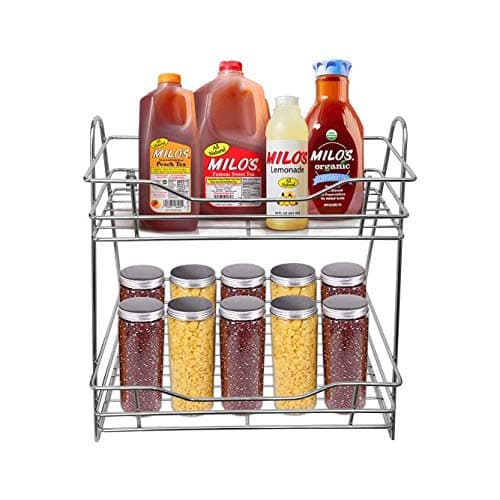 KEEPWELL Stainless Steel 2 Layer Multi-purpose Kitchen Rack, Spice Rack, Storage Rack, Bathroom Shelf, Cosmetic Organizer