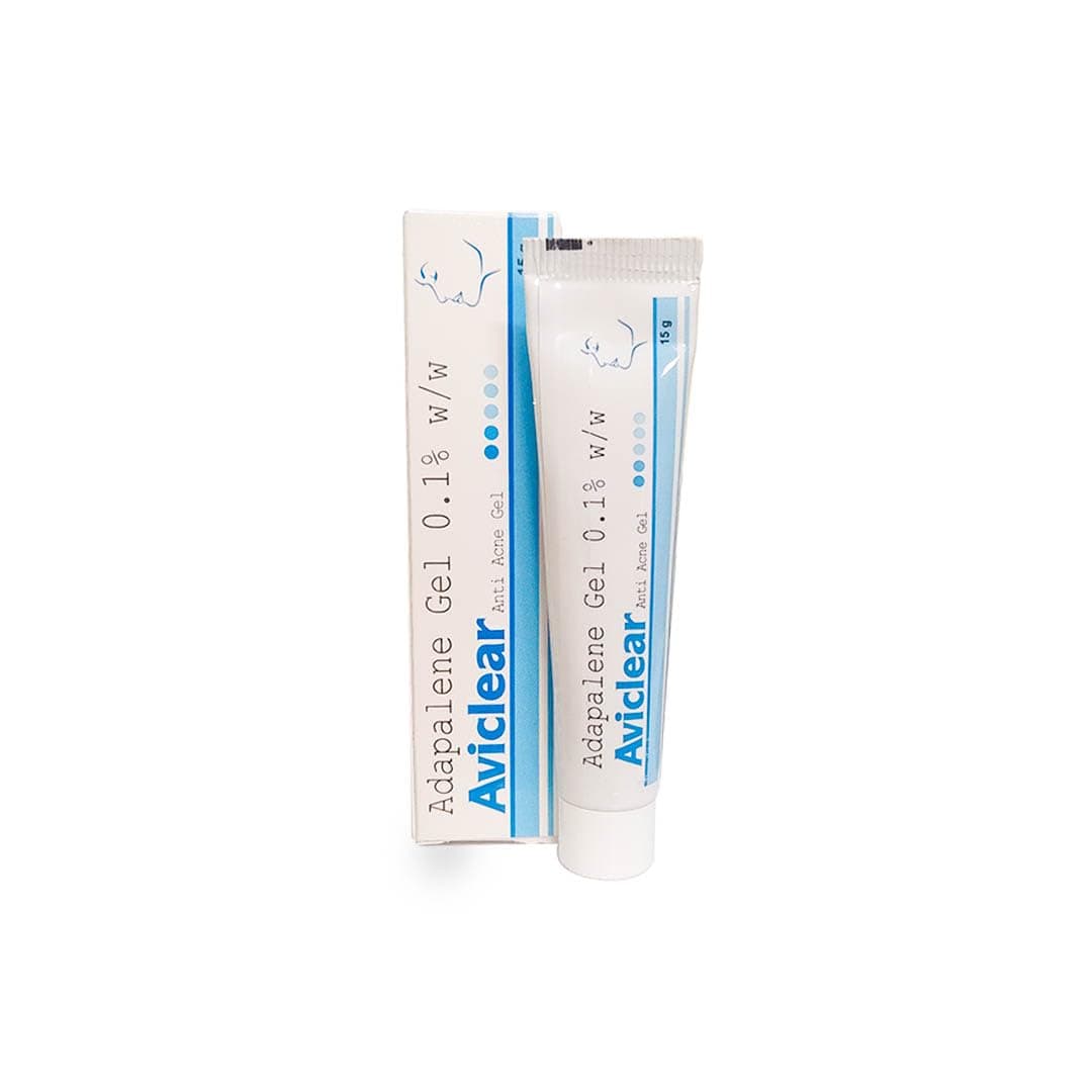 Aviclear Adapalene Gel 0.1%, Acne Treatment for Face, Chest and Back, Reduces Blackheads, Spots and Pimples