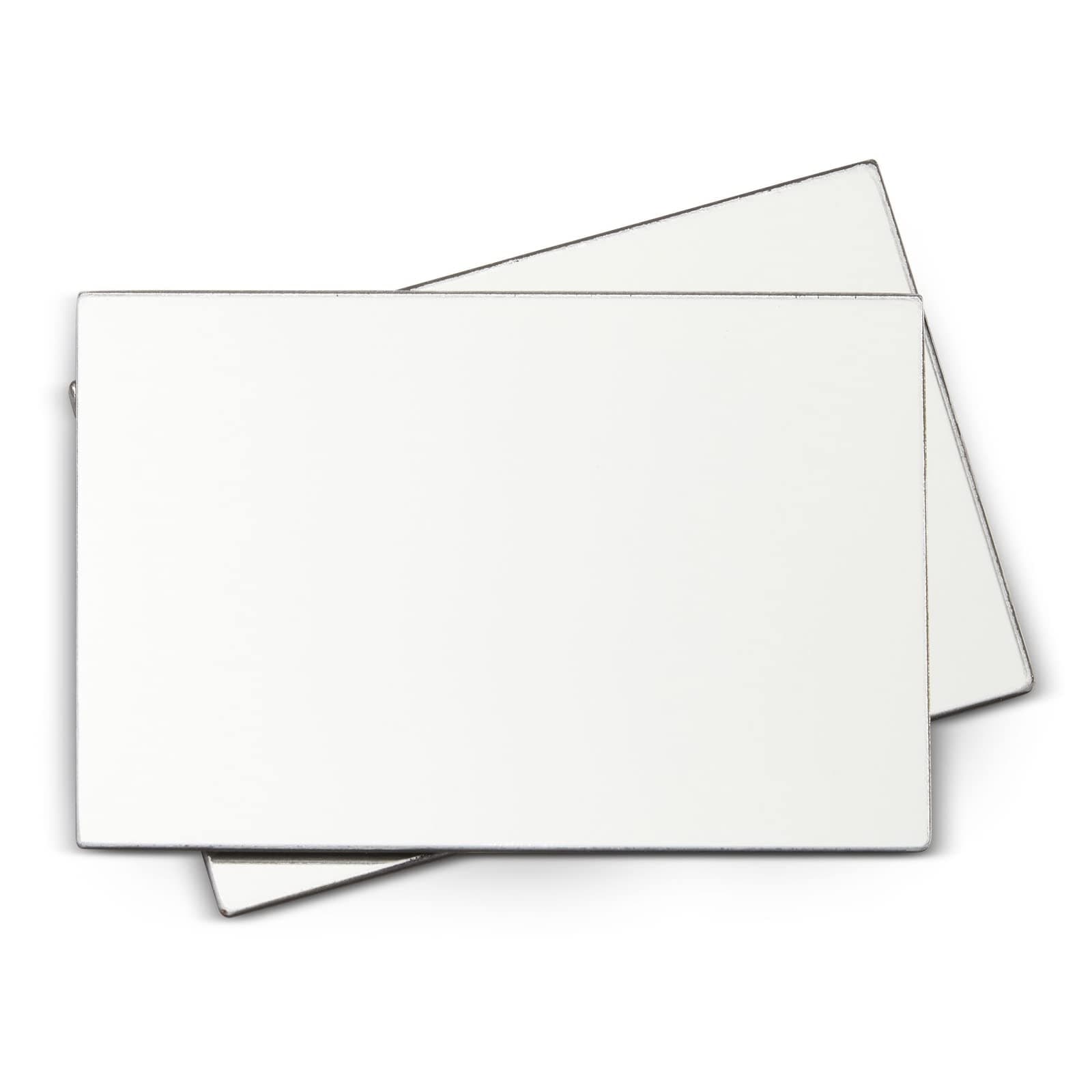 Juvale Locker Mirror Magnetic - 4 x 6 in, Silver Acrylic, Rectangular, Set of 2 - Magnetic Mirror for Locker Accessories & Office Use - Shatterproof & Rounded Corners for School & Office