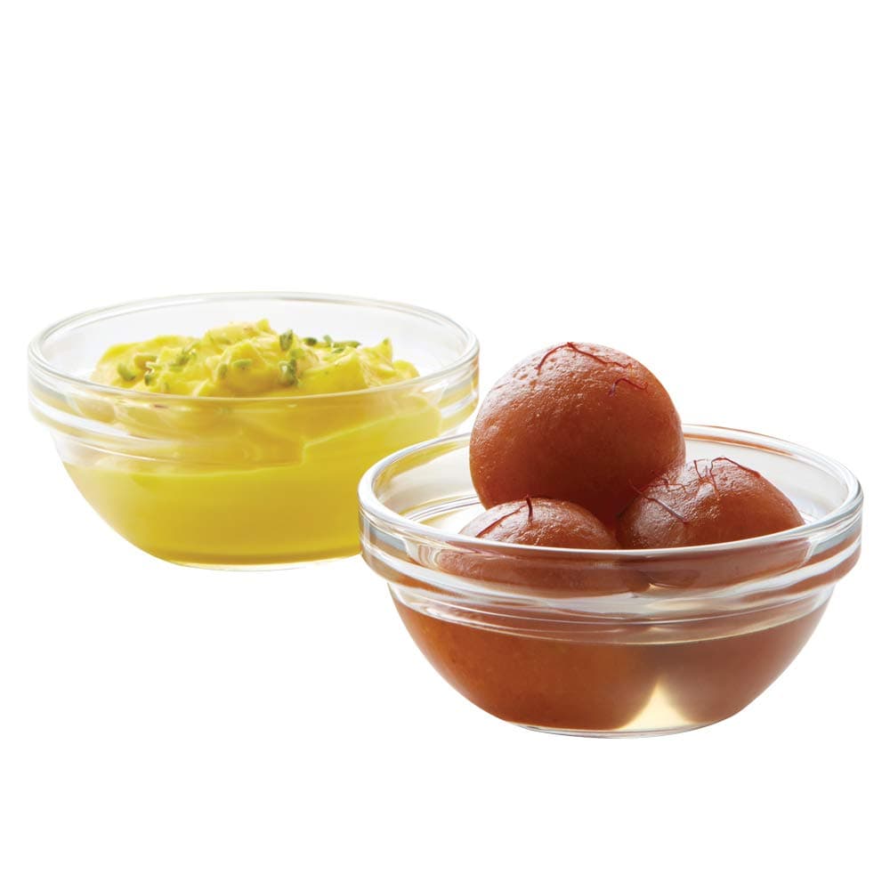 Borosil Stackable Premium Glass Bowl (150ml , Transparent - Set of 6)