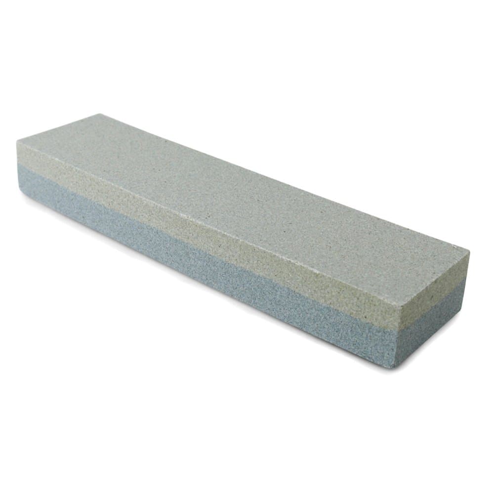 New Star Foodservice 36480 Combination Sharpening Stone Knife Sharpener, 8" x2" x1", Silver & Grey