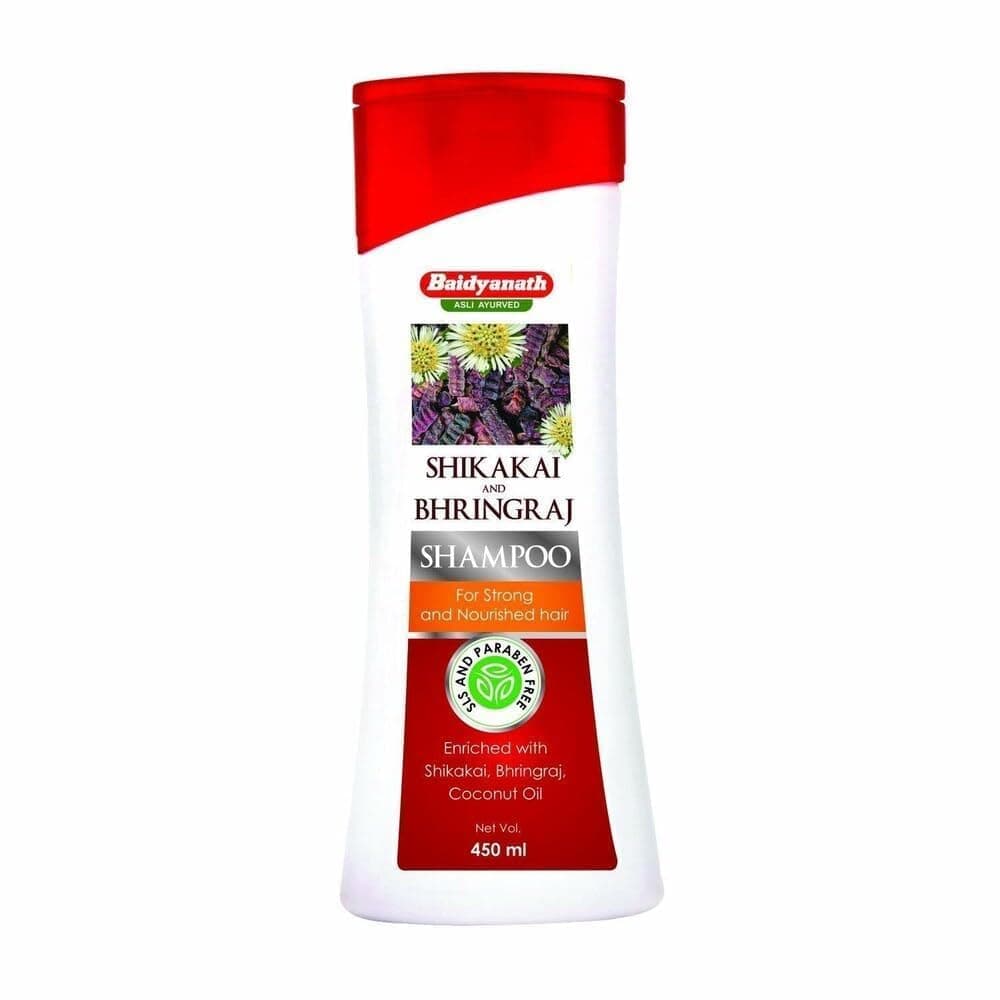 Baidyanath Asli Ayurved Shikakai and Bhringraj Nourishing Shampoo - 450 ml | Hair Strong Shampoo | Coconut Oil | - Sulfate & Paraben Free