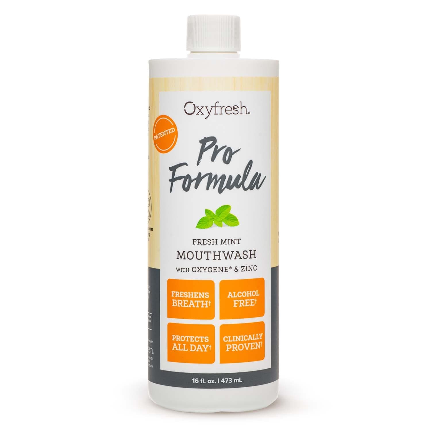 Oxyfresh Zinc Mouthwash: For Long-Lasting Fresh Breath & Healthy Gums. Dentist recommended. No Artificial Colors, Alcohol-Free, 16oz
