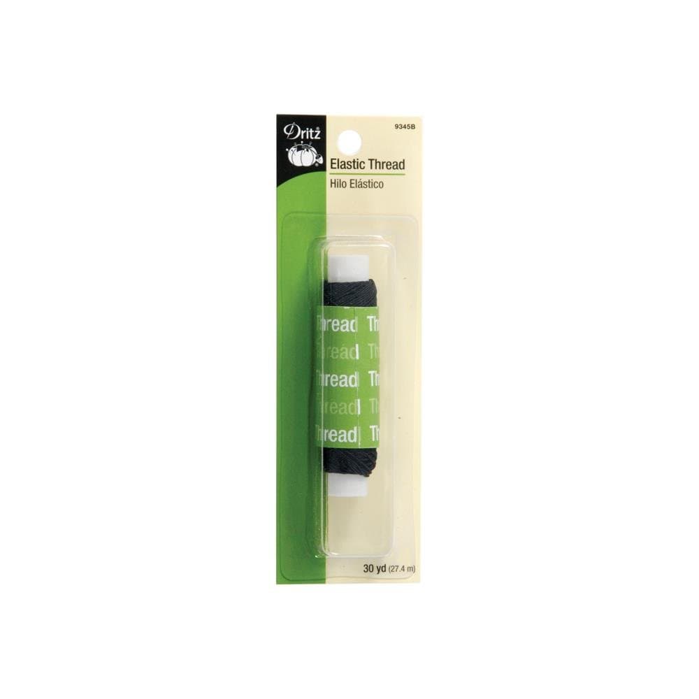 Dritz 9345B Elastic Sewing Thread, Black, 30-Yard