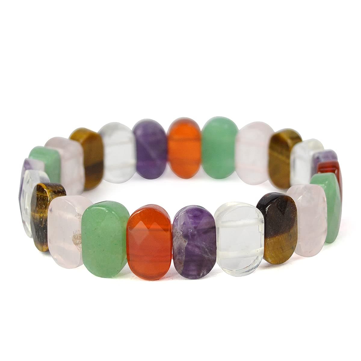 Reiki Crystal Products Natural Crystal Stone Fashion Bracelet for Girls (Natural)