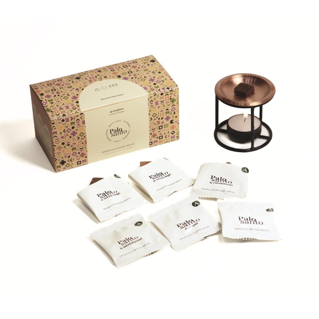 AFM Palo Santo Incense Bricks and Burner Set