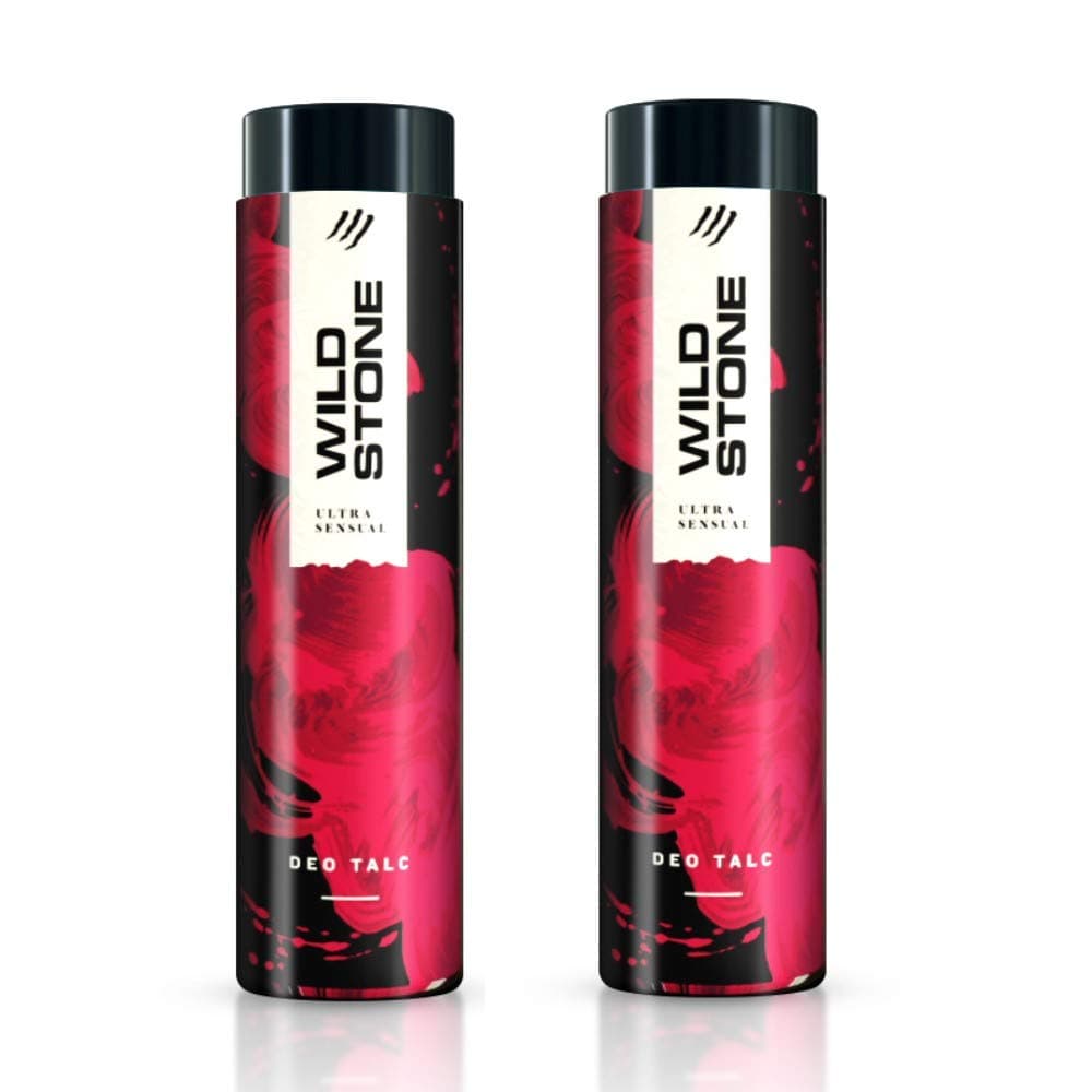 Wild Stone Ultra Sensual Talcum Powder 100g - Pack of 2