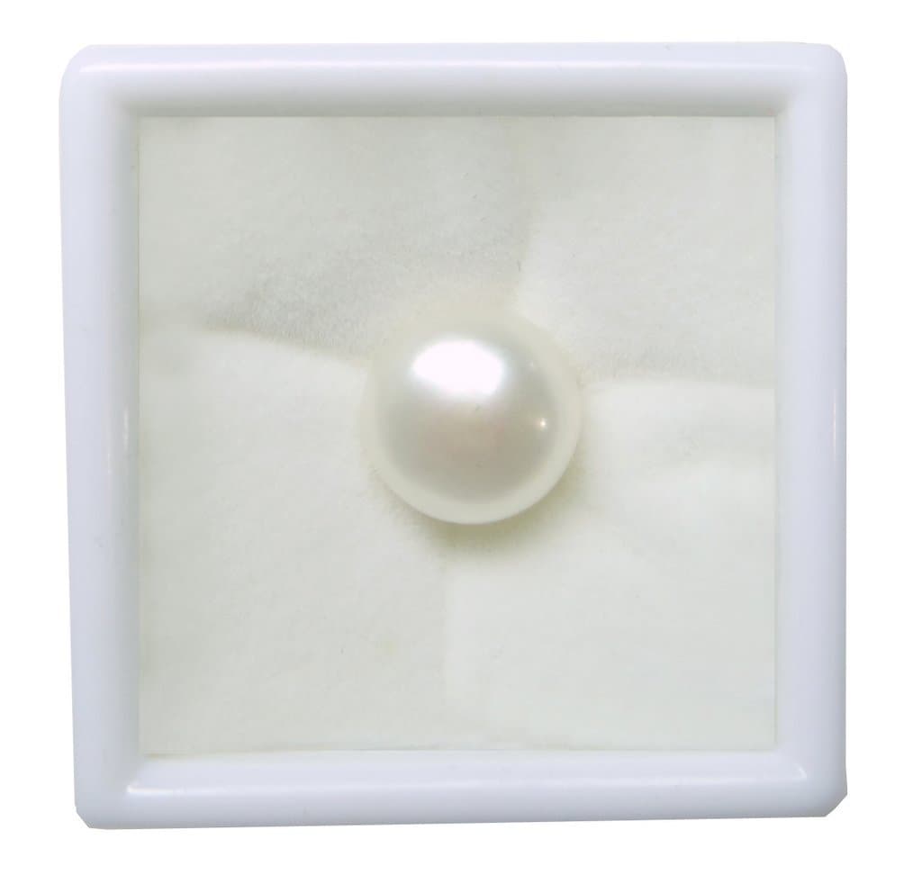 Arihant Gems and Jewels® Southsea Pearl (Moti) Gemstone | Stylish Gemstone Jewelry for Balance and Positivity | Unisex Accessory | White | 5.25 Ratti