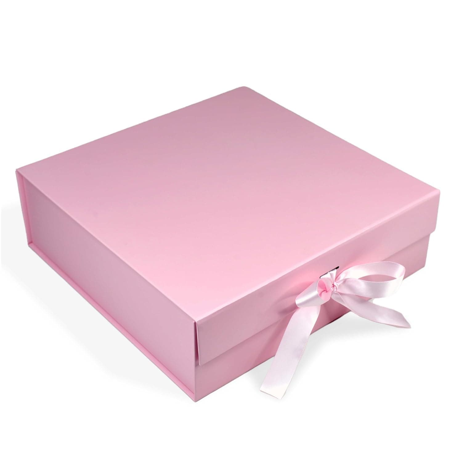 RBS®- LARGE Gift Box with Ribbon (34 x 33 x 10cm) Valentine Gift Boxes for Packaging Holds upto 10 kg Multipurpose gift hampers (1 Pack) gift box for packing Shirt gift boxes (Pale Pink)