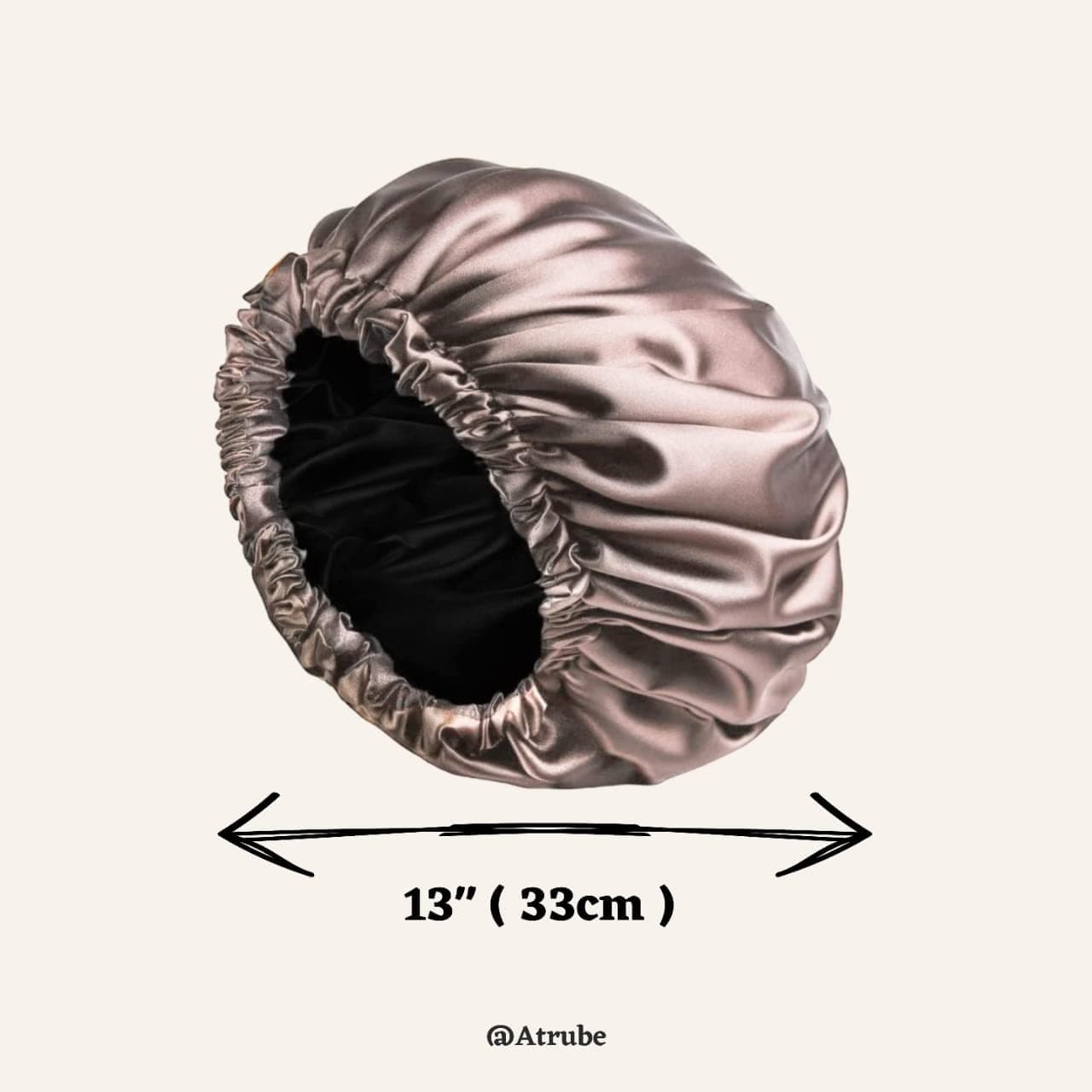 Atrube's Silk Satin Hair Bonnet Reversible Sleep Cap with adjustable tie band with free Shower Cap, Reusable waterproof elastic bathroom cap And Scrunchies Silk bonnet for hair