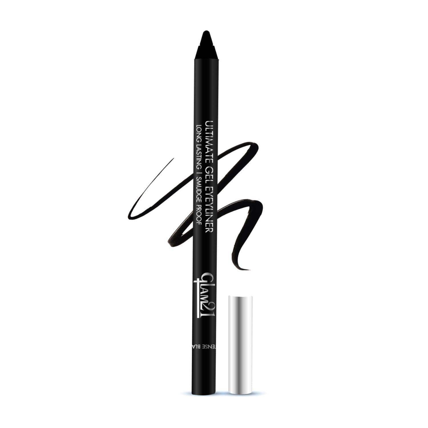 Glam21 Ultimate Gel Eyeliner Long Lasting Kajal | Smudge Proof | Highly Pigmented | Intense Black With Matte Finish |Create Unlimited Looks|Glides Smoothly | Waterproof | 1.5 gm