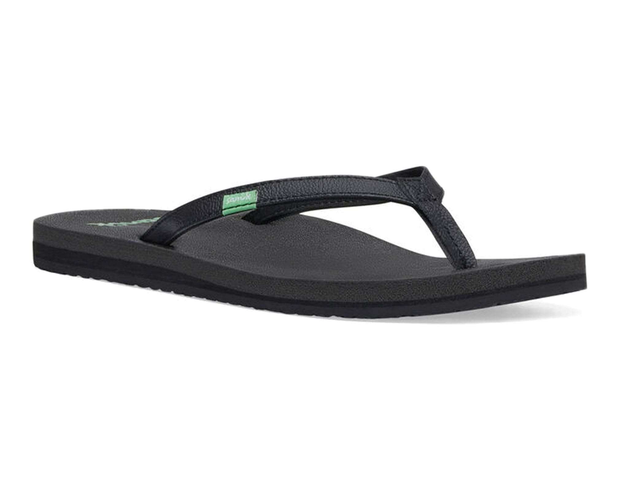 Sanuk Women s Yoga Joy Flip Flop Black 6 B(M) US