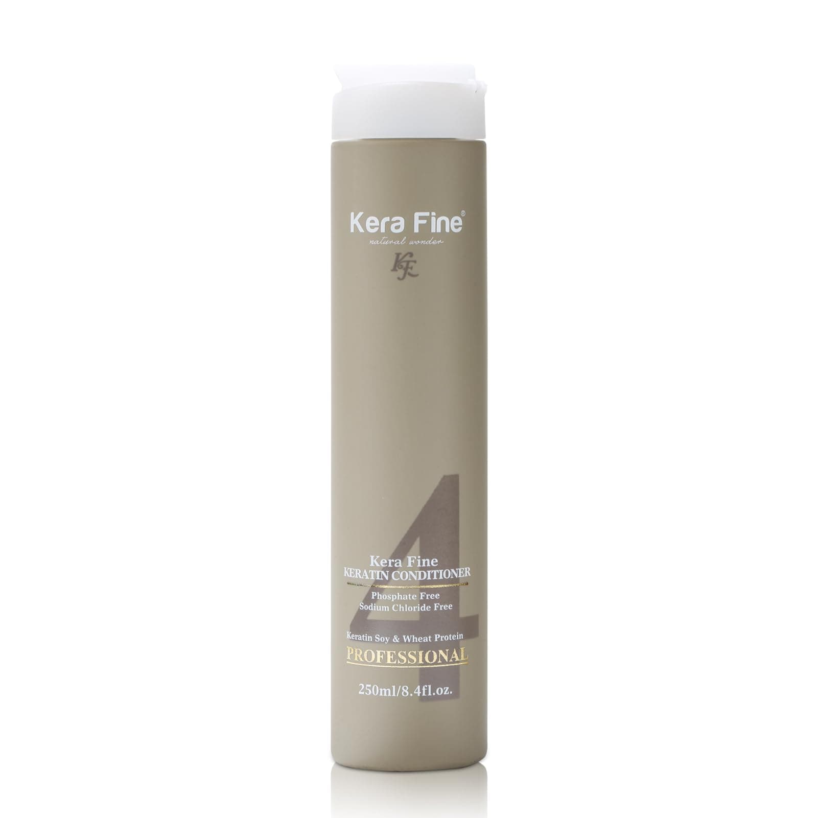 Kera Fine Keratin Conditioner | 250ml | Sulfate, Paraben, Phosphate & Sodium Chloride Free | Keratin Soy & Wheat Protein | Professional Use