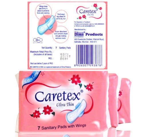 Caretex Ultra Thin Sanitary Pads with Wings 320mm (20 packets)