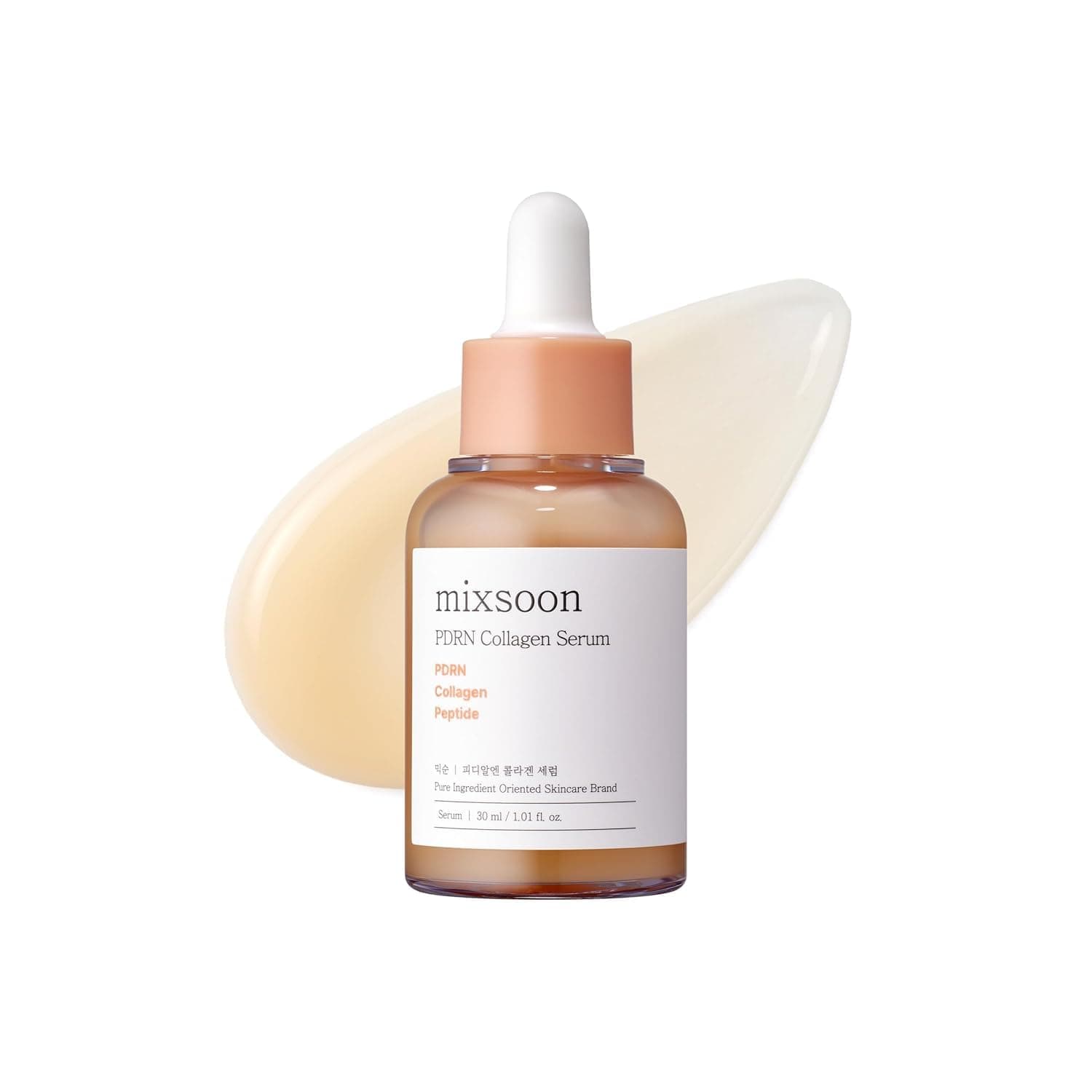 mixsoon PDRN Collagen Serum 30ml | Korean Face Serum with Plant-Based Rice PDRN, Collagen, Peptides, Niacinamide & Hyaluronic Acid | Skin Firming, Barrier Repair, Deep Hydration, Glass Skin, Wrinkle Care & Texture Refining