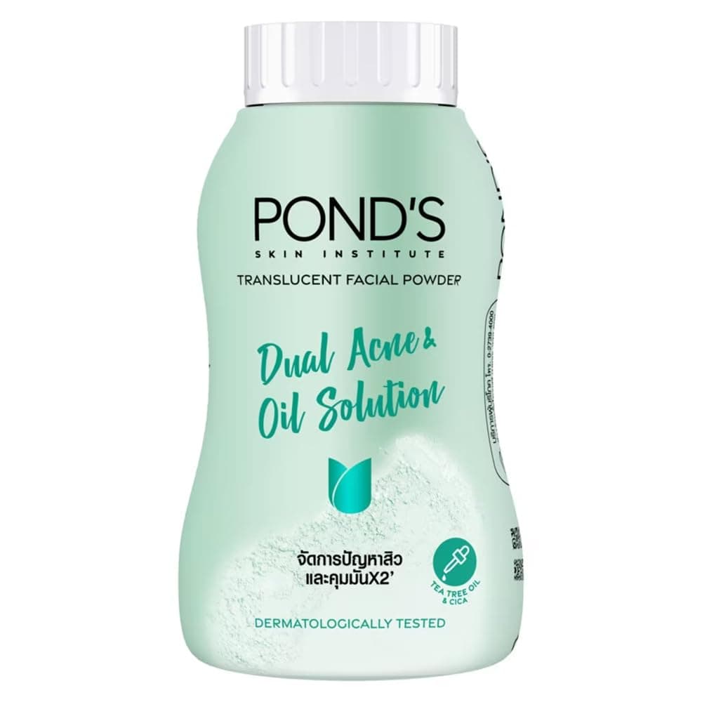POND'S Dual Acne & Oil Solution Ultra Matte Facial Powder 50 gm (Tea Tree Oil, CICA)