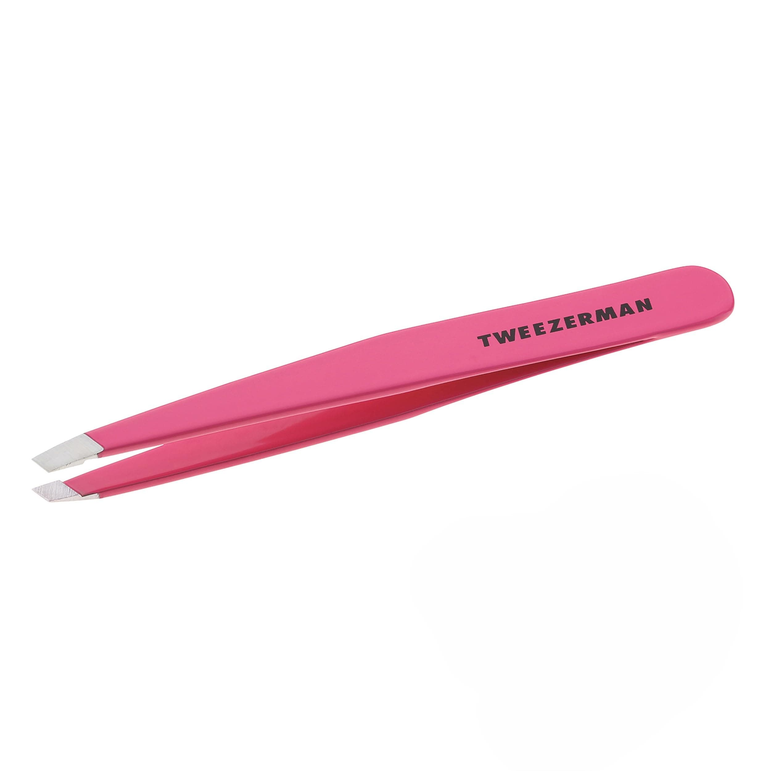 Tweezerman Stainless Steel Slant Tweezer, Pink