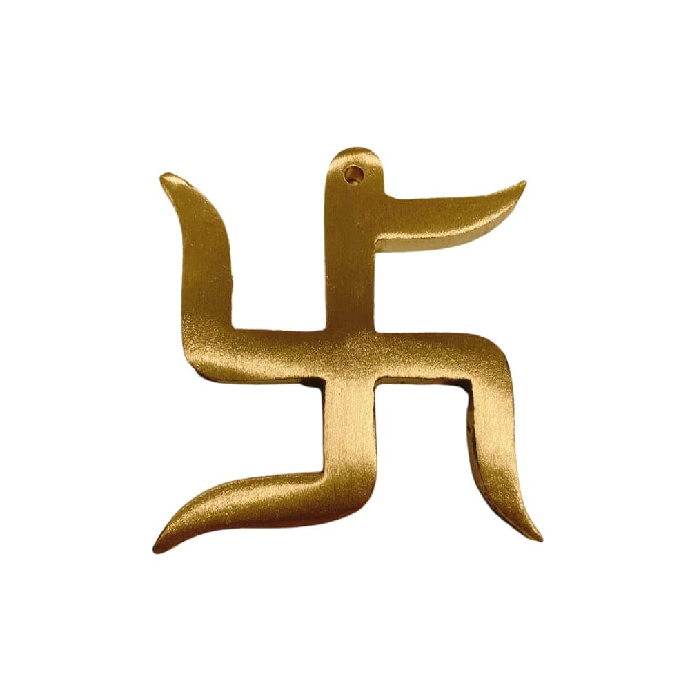 The Spiritual Living Pure Copper Swastik for Door Entrance II Religious Swastik Symbol for Good Luck (卐) II Vastu Remedies II Home & Office II 2 Inch Approx II 1 Pc