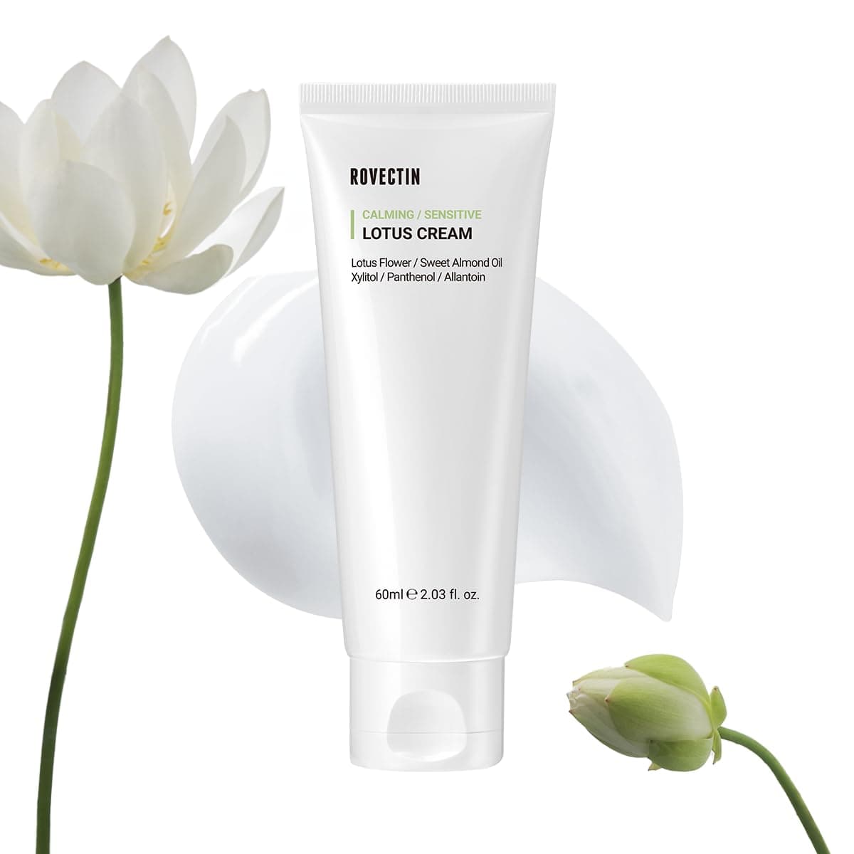 Rovectin Clean Lotus Water Cream for Face (60ml) | For Dry, Normal & Sensitive Skin | Anti-aging, Hydrating & Prevents Dryness, Clears Complexion