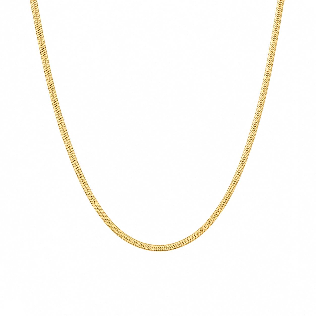 Studd Muffyn VELORE Minimal Snake Chain Necklace 18K Gold Tone Plated Chain | Elegant Jewelry for Men & Women | 55cm