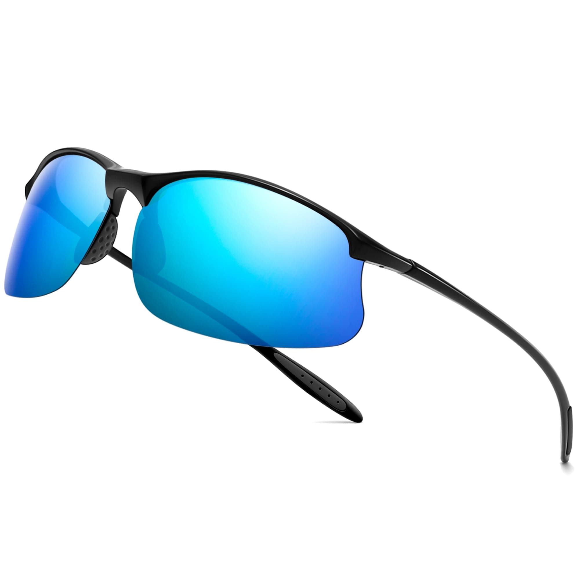 SUNGAIT Ultra Lightweight Rimless Polarized Sports Sunglasses for Men Fishing Running UV400 Protection