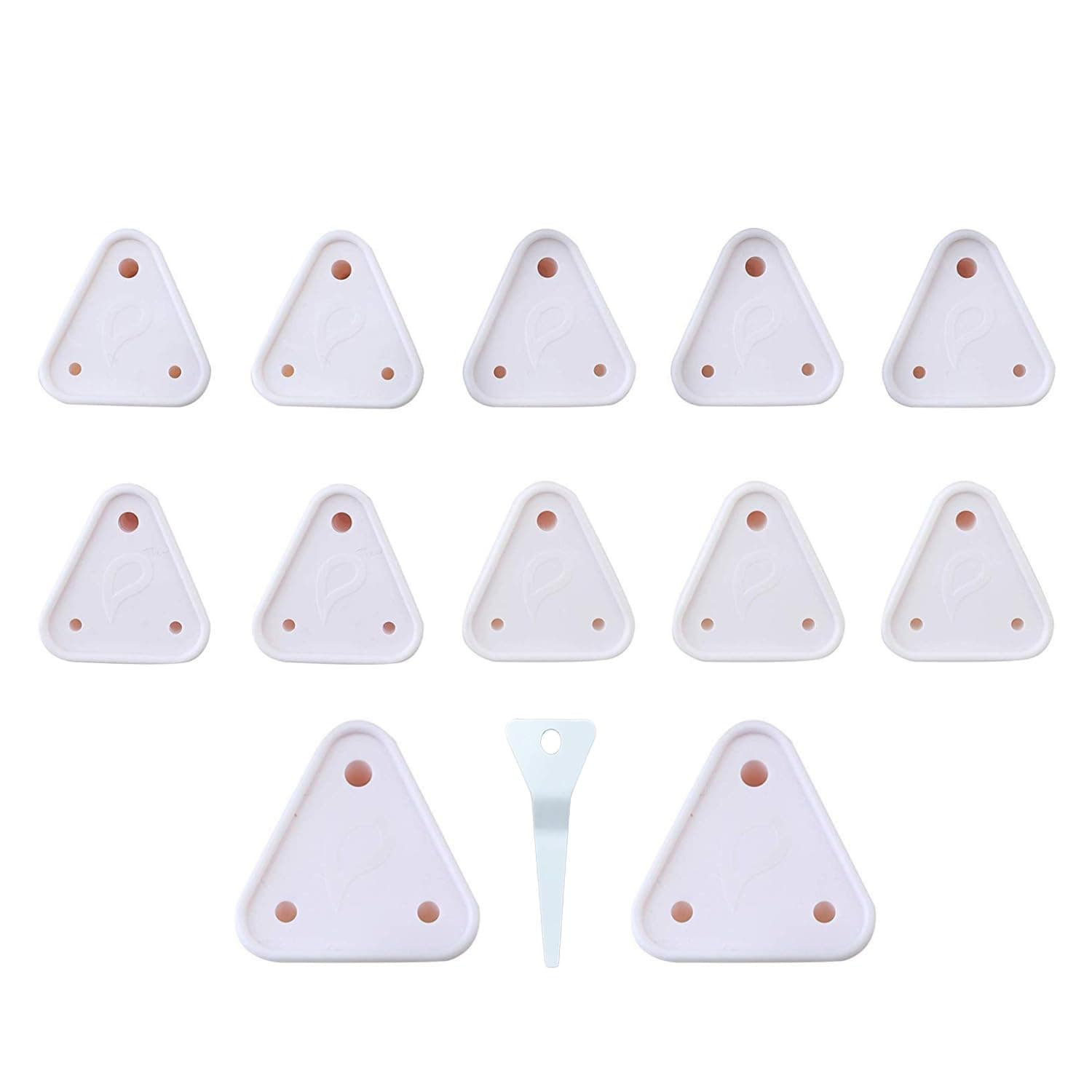 T Essentials Baby Safety Socket Covers | 13 Pcs Child Proof Electric Socket Plug Guards with Removal Pin | Safety Switch Board Cover for Kids Protection (White)