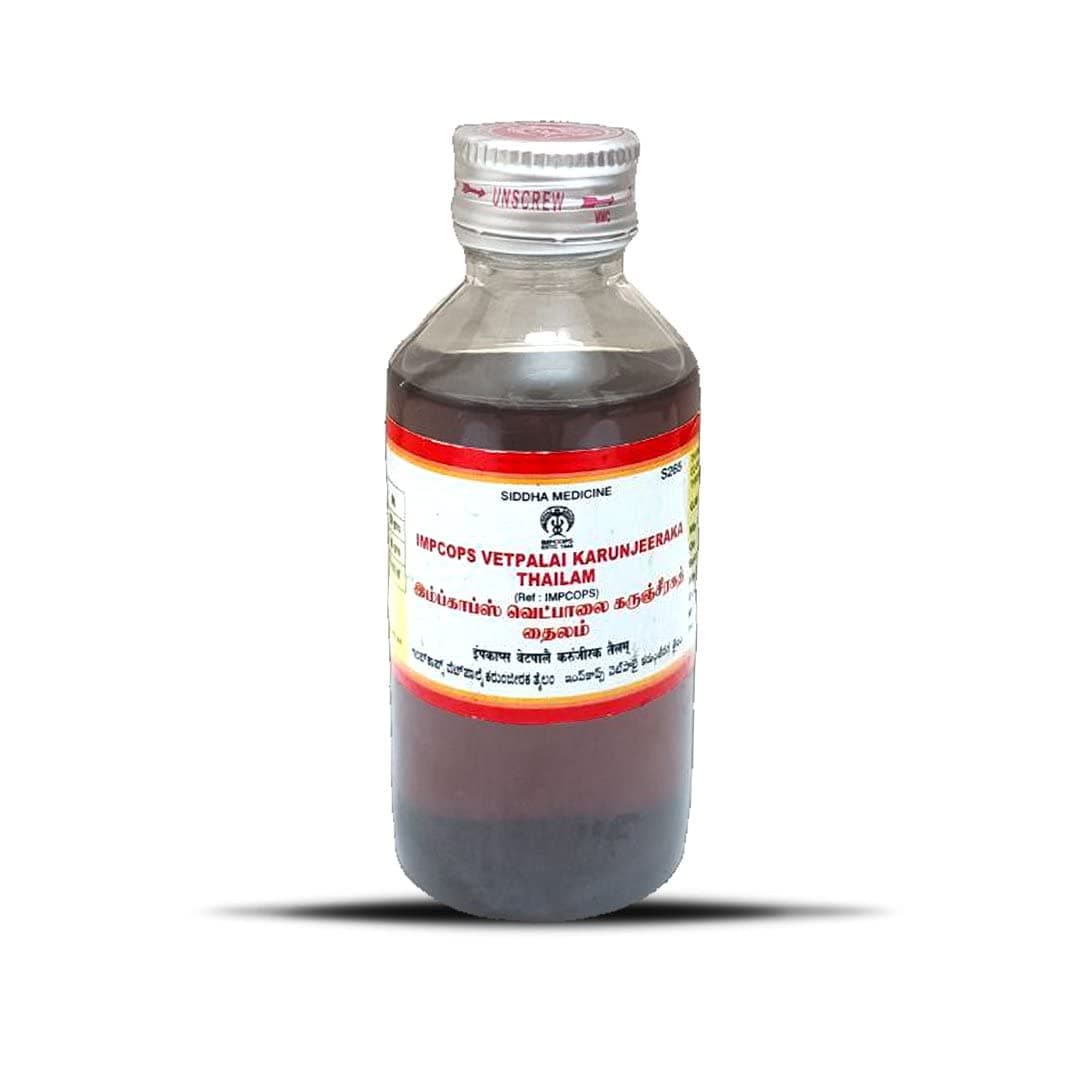 IMPCOPS Vetpalai Karunseeraga Thailam, Siddha Medicine, 100 ml