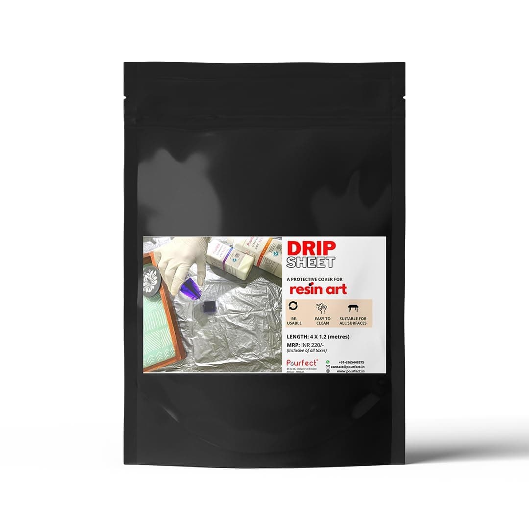 Pourfect Drip Sheet - A Protective Surface Cover for Resin Art | Suitable for All Surfaces | Reusable | Easy to Clean
