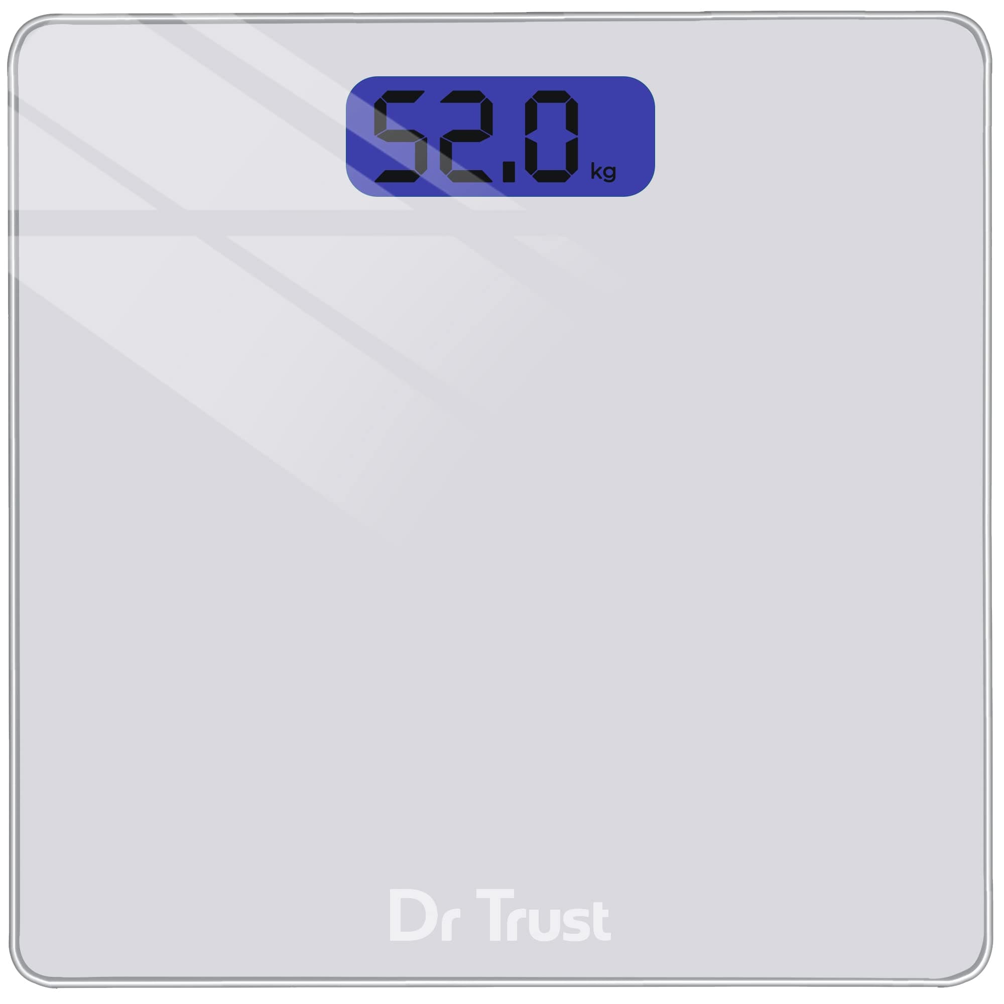 Dr Trust USA Elegance Personal Digital Electronic Body Weight Machine for Human Body 180kg Capacity Weighing Scale-514 Quick Grey