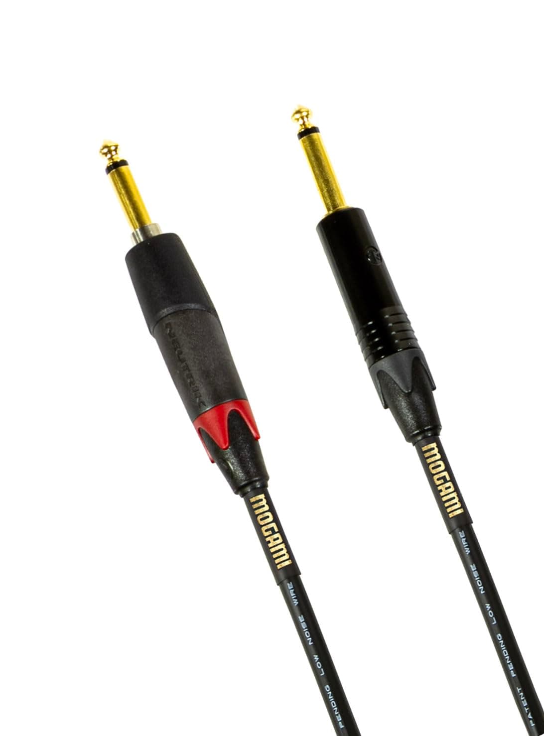 Mogami GOLD INST SILENT S-10 Guitar Instrument Cable, 1/4" TS Male Plugs, Gold Contacts, Straight Connectors with silentPLUG, 10 Foot