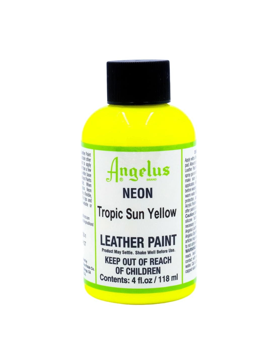 Angelus Leather Paint 4 Oz Neon Tropic Sun Yl