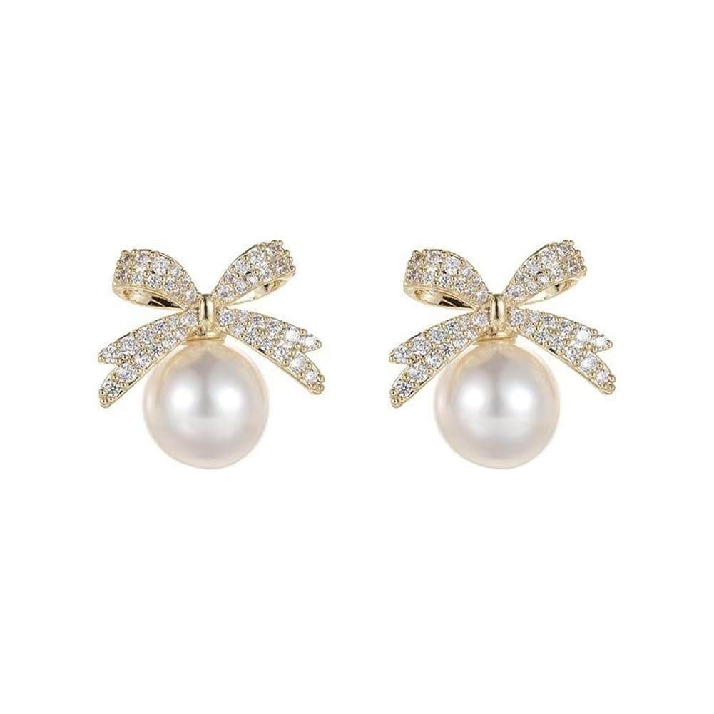 Shining Diva Fashion Latest Stylish Crystal Pearl Earrings for Women and Girls (16116er)