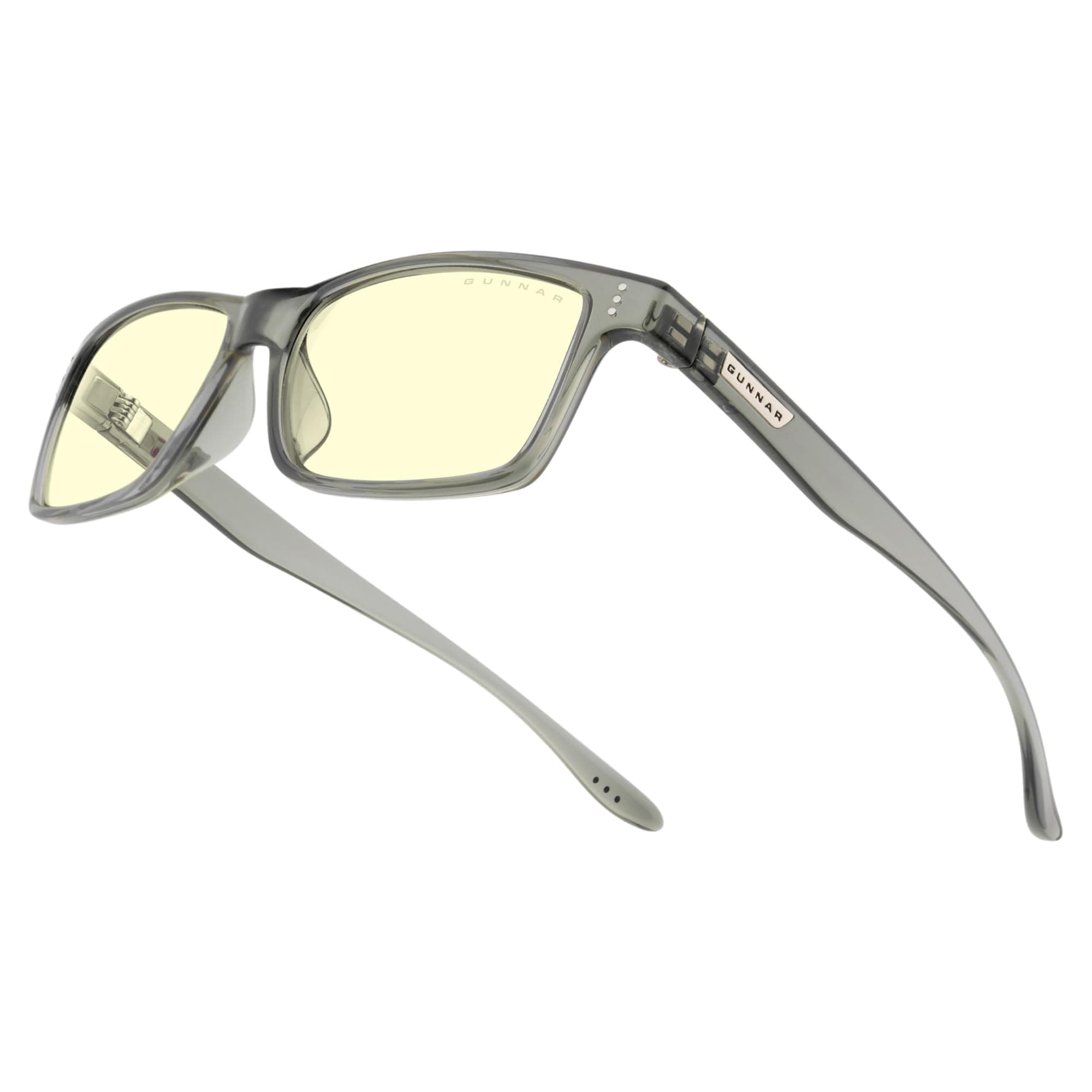 Gunnar Optiks VER-06701 Vertex Computer Glasses, Block Blue Light, Anti-Glare, minimize Digital Eye Strain, Smoke/Amber