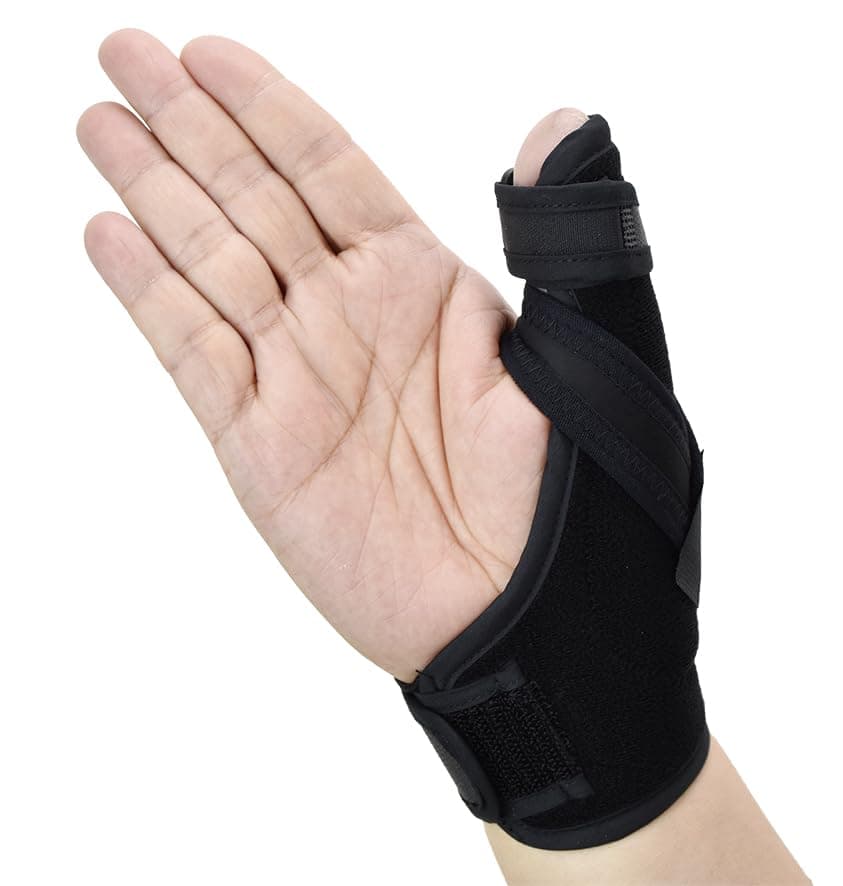 Small/Medium : Thumb Spica Splint- Thumb Brace for Arthritis or Soft Tissue Injuries, FDA Approved, Lightweight and Breathable, Stabilizing and not Restrictive, a U.S. Solid Product